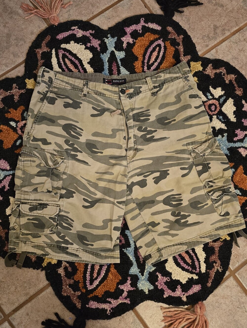 🔥🔥Y2K Bugle boy Khaki camo cargo shorts Size 38"🔥🔥 #bugle boy #summer #y2k